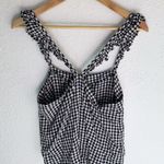 Madewell Ruffle-Strap Cami Top in Gingham Check Linen Sz 2 Photo 4