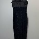 Pretty Little Thing  NEW Corset Sheer Lace Jacquard Midaxi Maxi Dress Black Photo 7