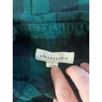 Aeropostale  Women's Green Black Plaid Button‎ Down Flannel Size Small Photo 4