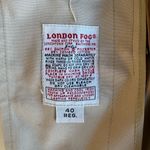 Vintage London Fog Khaki Tan Faux Fur Lined Trench Coat Sz 40 Reg Medium Large Photo 2