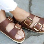 Birkenstock Arizona Big Buckle Sandals sz 40 US 9 Unisex GUC Casual Preppy Comfy Photo 0
