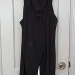 EXPRESS Black Strapless Ankle Length Jumpsuit Photo 0