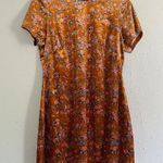 Savage X Fenty Orange Velvet Mockneck Open Back Mini Dress Party Casual Large Photo 2