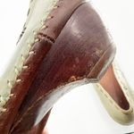 Pikolinos  Laser Cut Sage Green Leather Low Heeled Pull on Pumps Shoes Size 41 Photo 9