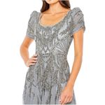 Mac Duggal NEW  Plus Size Silver A5434 Beaded Dress, Size 16, MSRP $498 Photo 3