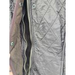 Barbour  Quilted Vest Brown Fleece Lined Snap Button Pockets Women Size 10 Photo 1