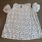 Multiblu White Floral Print‎ Cold Shoulder Ruffle Sleeve Top No Size Tag Photo 4