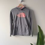 The North Face Gray and Pink Hoodie Kangaroo Pocket Long Sleeve Hood Outdoors M Photo 2