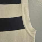 ZARA  Striped Blue and Cream summer euro boho beach sweater Tank Knit Top medium Photo 3