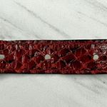 Vintage Damask Accessories NY Red Snake Skin Jeweled Belt Size S Photo 8