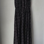 Bleuh Ciel  Floral Black Maxi Elastic Waist Dress Photo 0