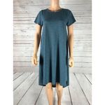 LuLaRoe Teal Spacedye Casual T-Shirt Dress XS Photo 5