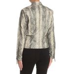 BLANK NYC Faux Leather Snakeskin Print Moto Jacket Asymmetrical Zip NWT Size XS Photo 4