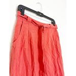 Free People  Easy Breezy Linen Cotton Midi Skirt Size 4 Coral Boho Chic Photo 7