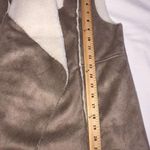 Susina Size XS Microsuede Faux Shearling Vest Vegan Open Front Warm Cozy Boho Photo 6