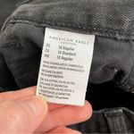 American Eagle Ripped Mom Jean Black High Waisted High Rise Cropped Crop Ankle Photo 7