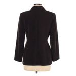 Le Suit Blazer Size 6 Petite Animal Print Black Brown Black Brown Collared Sz 6P Photo 3