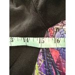 Cache  Black V Neck Ribbed Knit Sweater Top Womens Medium Silk Blend Button Photo 4