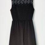 Soprano  Black Mini Dress Floral Lace Feminine Old Money Minimal Classy LBD Photo 0