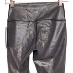 Lululemon  Wunder Under *Shine 28" Luminosity Foil Print Black Copper Foil Size 8 Photo 3