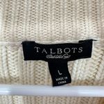 Talbots  Cream Ribbed Mockneck‎ Full Zip Sweater Gilmore Girls Fisherman Photo 1