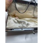 Handmade Vintage Ivory white All Beaded Top Handle Bag With Mother Of Pearl Detailing Photo 14