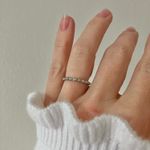 Studded Silver Minimal Band Ring Vintage Grunge Punk Classic Stacking Layering Jewelry Photo 13