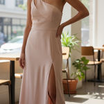 Lulus  Blush One-Shoulder Dress size M Photo 0