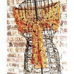 ViTG Halloween Neck Scarf Orange Black Cats Jack O Lantern Bats Spiderwe… Photo 1
