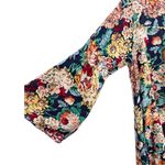 Umgee  floral boho oversized tunic top mini swing dress flowy cotton S flare Photo 2