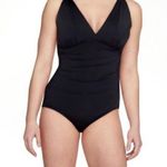 NWT Time & Tru L One Piece Slimming Silhouette Plunge V Photo 0
