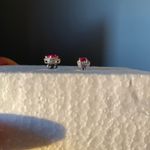 Sterling Silver Pink Tennis Bracelet Necklace Earring Set Emerald Cut Clean Girl Photo 12