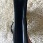 Vtg 1960s Rosenfeld leather handbag gold structural piece black leather vintage Photo 2