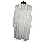 None Elegant Lace White Collared Button Front Unbranded Dress Size XL Photo 6