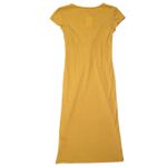 Velvet Golden Yellow Torch Long Fitted Dress Size Large NEW Photo 3