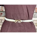chord rope belt cream white gold glam boho vintage 1980s Photo 3