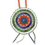 Vintage Beaded Native American Style Necklace 3 Handcrafted Statement Pieces Orange Photo 2