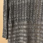 Christopher & Banks MEDIUM Black Gray Knit Draped Open Cardigan Duster Sweater Photo 12