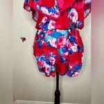 Jessica Simpson Norah Red Blossom Floral Ruffled Stretch Romper Size XS Photo 4
