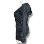 Calvin Klein Performance Womens Athletic T Shirt Top Long Sleeve Hooded Black XL Photo 3