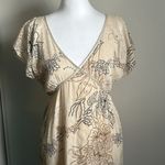 Free People  Floral Split Cap Flutter Sleeve Year Round Cotton Gauze Midi Dress Photo 2