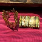 Two Abalone Shell Handmade Cuff Bracelets Photo 2