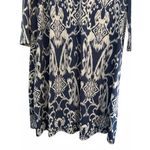 MSK Women's Dress Medium Blue White Fit and Flare Abstract Pullover Polyester Photo 4