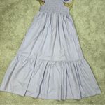 O.P.T Tuscany Tiered Smocked Midi Dress Flutter Sleeve Lavender Purple Cotton XS Photo 4