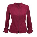 Lafayette 148 New York Zip Front Jacket Berry Red Size 12 Photo 0
