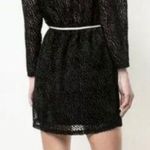Robert Rodriguez  NWT Sheer Velvet Belted Long Sleeve Mini Dress Black Size 2 Photo 1