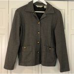Orvis  grey button front collared cardigan shacket small Photo 8