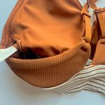 Aerie NWT Offline Stretch Ribbed Medium Support Sports Bra Caramel Stripes XS Photo 11