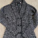 Women’s City unltd. Black and white cardigan sweater size large Photo 2
