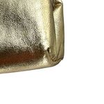 Vintage Gold Clutch‎ Prom Purse Pocketbook 10" Kiss Lock Chain Strap Satin Glam Photo 9